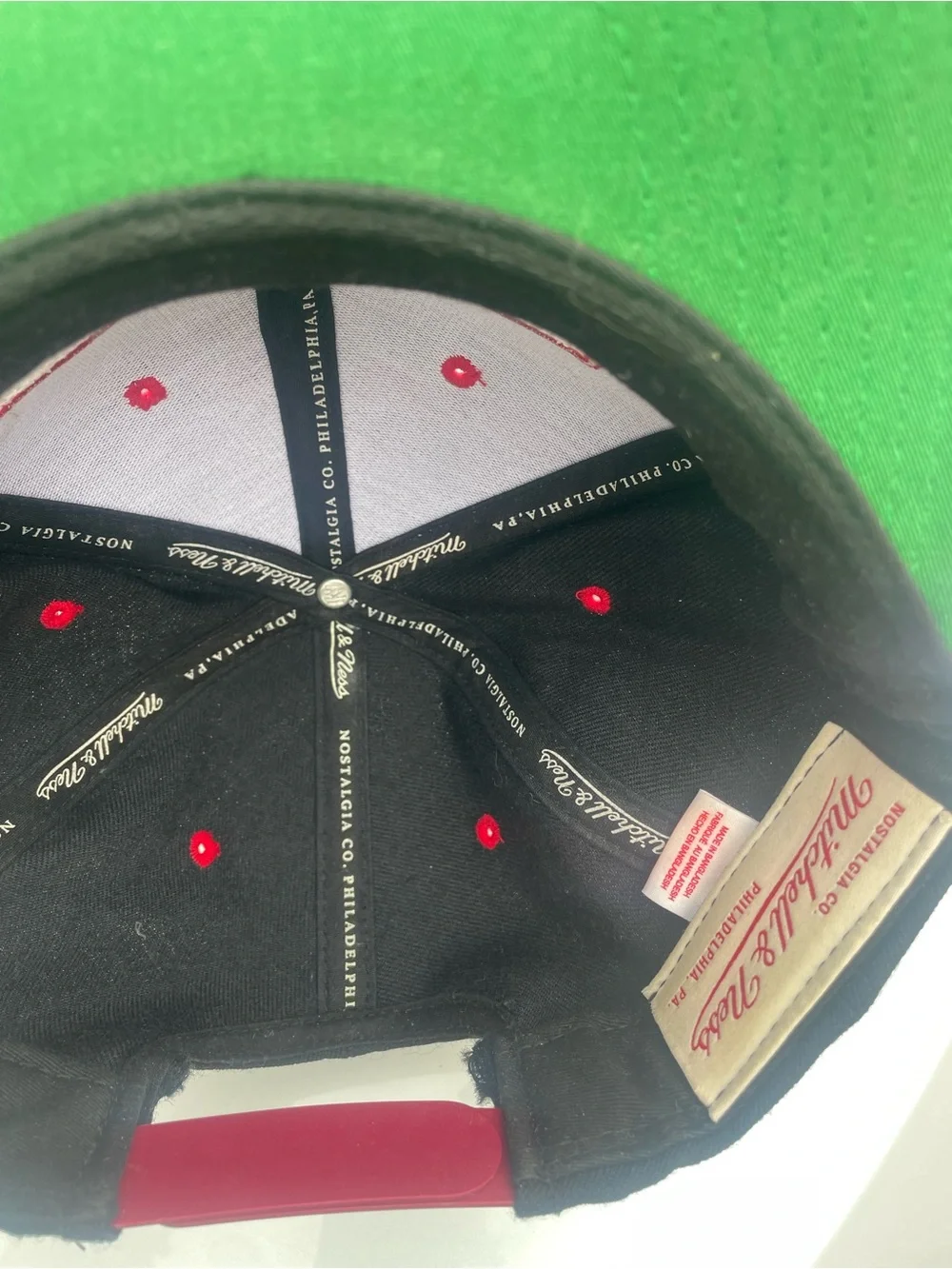 The Game Black and White Adjustable Hat with Red Star Tag